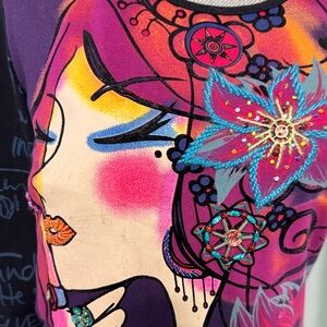 Artistic Graphic Long Sleeve Tee